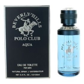 BHPC Aqua by Beverly Hills Polo Club, 3.4 oz Eau De Toilette Spray for Men