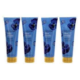 Blue Denim by Bodycology, 4 Pack 8 oz Moisturizing Body Cream for Women