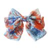 Chiffon Big Bowknot Hair Pin French Barrette Style Handmade Hair Barrette 9.4"