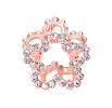 2 Pcs Rhinestone Hair Claw Clips Small Jaw Clips Bling Hair Clamp, Flower-1