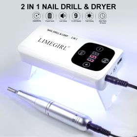 45000RPM Portable Cordless Electric Nail Drill Machine Carrying Drill Bit Professional Nail Grinding Polishing Dead Skin Removal Nail Machine Set For