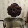 Messy Curly Dish Hair Bun Extension hair Combs Clip Chignon Ponytail Hairpieces, Brown