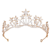 Vofler Gold Tiara Headband Headpiece Crystal Rhinestone Hair Jewelry