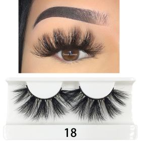 25 MM Mink False Eyelashes Wholesale Items For Business Natural Fluffy Mink Lashes Box Package Bulk Lash Extension Supplies (Color: 18, Length: 3 Pairs)