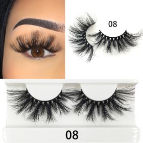 25 MM Mink False Eyelashes Wholesale Items For Business Natural Fluffy Mink Lashes Box Package Bulk Lash Extension Supplies (Color: 8, Length: 5 Pairs)