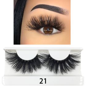 25 MM Mink False Eyelashes Wholesale Items For Business Natural Fluffy Mink Lashes Box Package Bulk Lash Extension Supplies (Color: 21, Length: 3 Pairs)