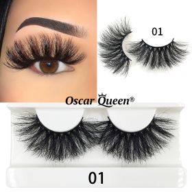 25 MM Mink False Eyelashes Wholesale Items For Business Natural Fluffy Mink Lashes Box Package Bulk Lash Extension Supplies (Color: 1, Length: 3 Pairs)