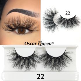 25 MM Mink False Eyelashes Wholesale Items For Business Natural Fluffy Mink Lashes Box Package Bulk Lash Extension Supplies (Color: 22, Length: 5 Pairs)