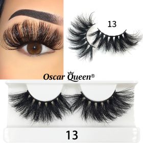 25 MM Mink False Eyelashes Wholesale Items For Business Natural Fluffy Mink Lashes Box Package Bulk Lash Extension Supplies (Color: 13, Length: 2 Pairs)