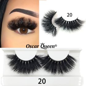 25 MM Mink False Eyelashes Wholesale Items For Business Natural Fluffy Mink Lashes Box Package Bulk Lash Extension Supplies (Color: 20, Length: 5 Pairs)