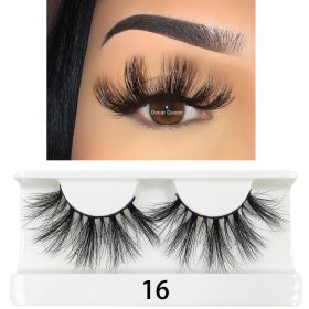 25 MM Mink False Eyelashes Wholesale Items For Business Natural Fluffy Mink Lashes Box Package Bulk Lash Extension Supplies (Color: 16, Length: 5 Pairs)