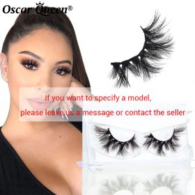 25 MM Mink False Eyelashes Wholesale Items For Business Natural Fluffy Mink Lashes Box Package Bulk Lash Extension Supplies (Color: Leave You Need NO., Length: 5 Pairs)