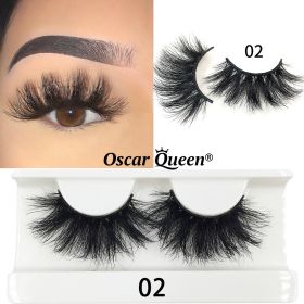 25 MM Mink False Eyelashes Wholesale Items For Business Natural Fluffy Mink Lashes Box Package Bulk Lash Extension Supplies (Color: 2, Length: 2 Pairs)