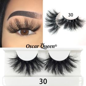 25 MM Mink False Eyelashes Wholesale Items For Business Natural Fluffy Mink Lashes Box Package Bulk Lash Extension Supplies (Color: 30, Length: 5 Pairs)