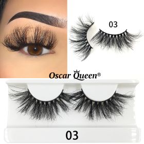 25 MM Mink False Eyelashes Wholesale Items For Business Natural Fluffy Mink Lashes Box Package Bulk Lash Extension Supplies (Color: 3, Length: 2 Pairs)