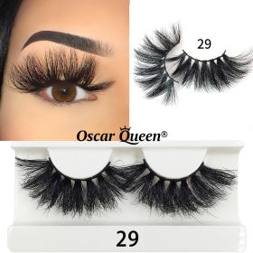 25 MM Mink False Eyelashes Wholesale Items For Business Natural Fluffy Mink Lashes Box Package Bulk Lash Extension Supplies (Color: 29, Length: 2 Pairs)