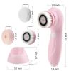 5 in 1 Electric Facial Cleansing Instrument Silicone Face Cleansing Brush Deep Cleaning Pore Cleaner Face Massage Skin Care Tool